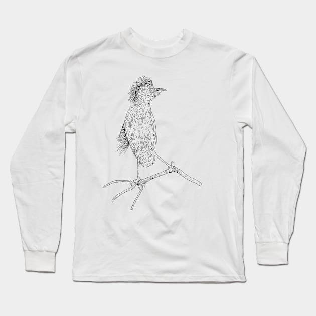 Western Cattle Egret Bird Long Sleeve T-Shirt by nuruveyik